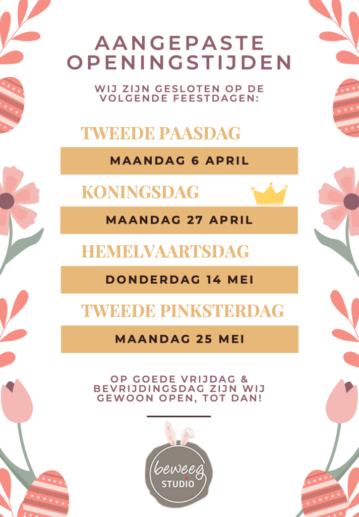 Aangepaste openingstijden